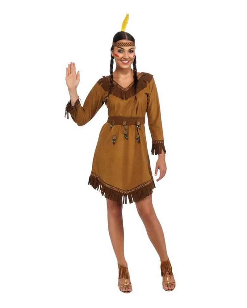 Indianerin Kostüm mit Fransen