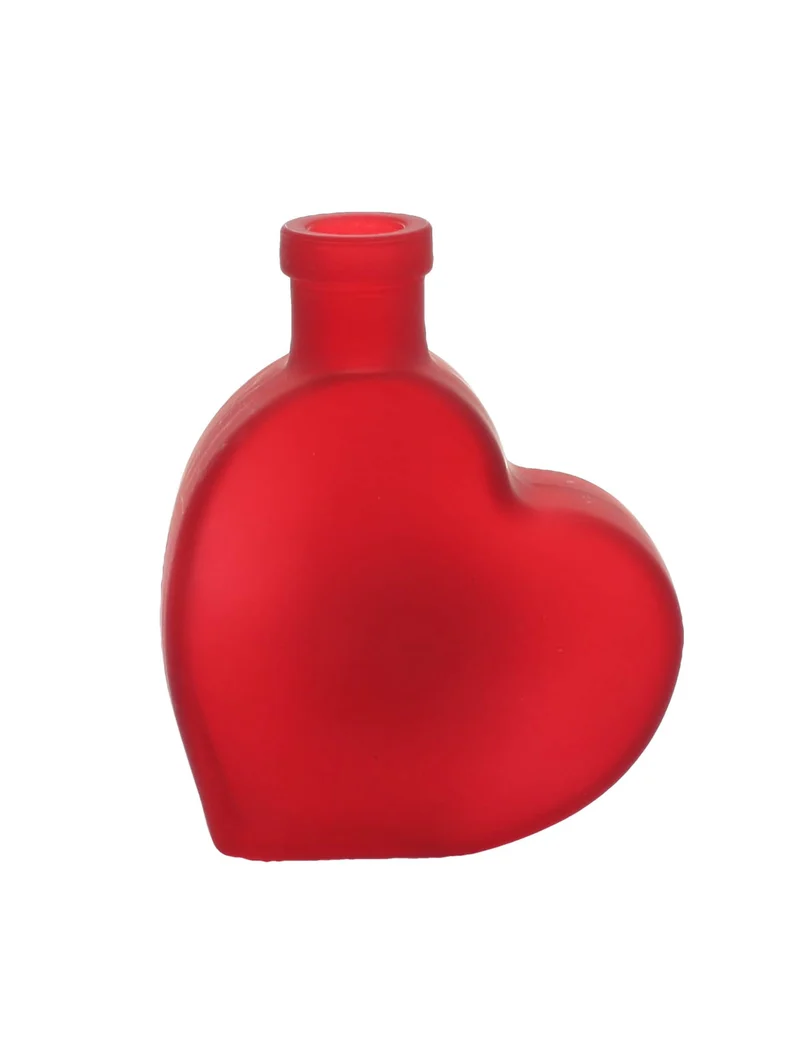 Glasvase rotes Herz 12,5 cm