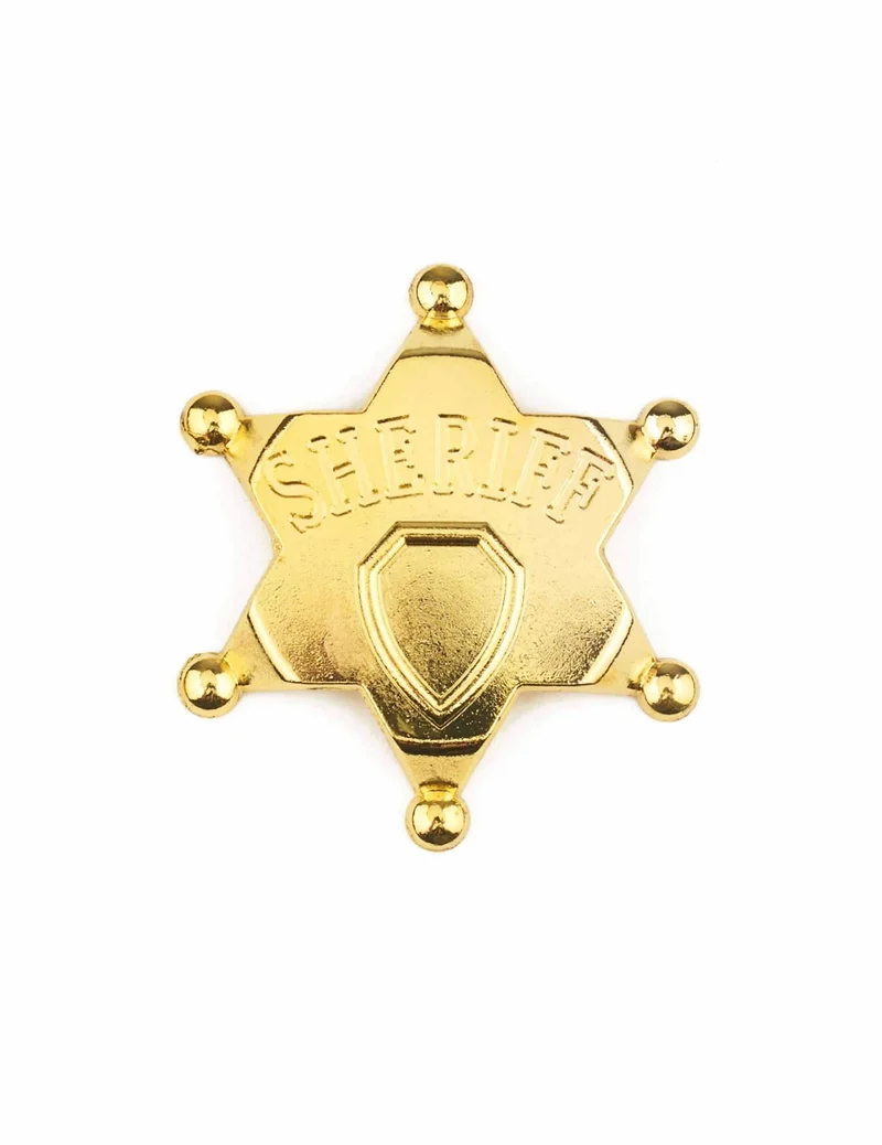 Sheriff-Stern in gold für Erwachsene