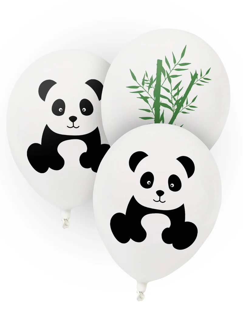 8 Panda Latexballons 25 cm Geburtstagsdekoration