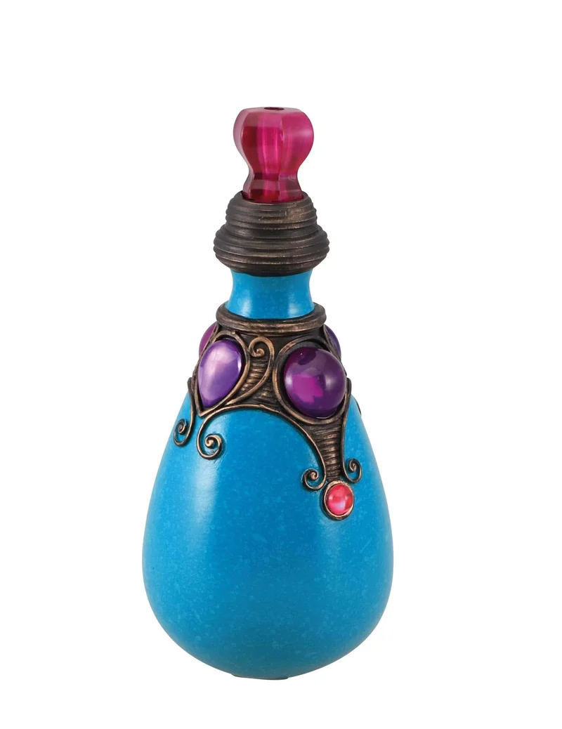 Blaue Zaubertrankflasche aus Harz, 20 cm