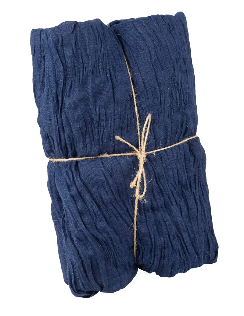 Tischläufer aus marineblauem Cheesecloth 90 cm x 3 m aus Baumwollgaze