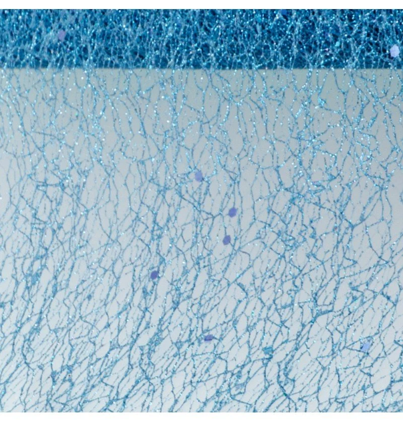 Blaues Honigwabenband Glitter 5m