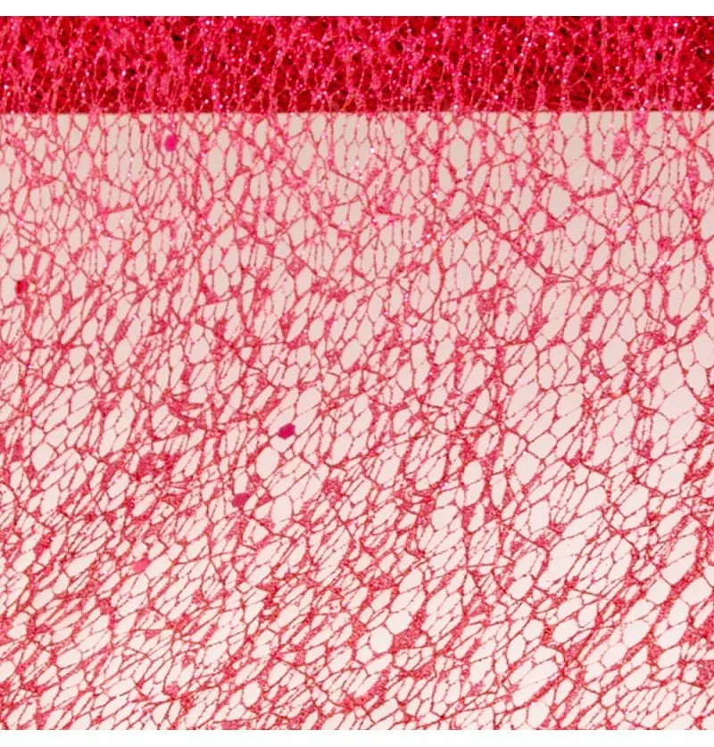 Rotes Honigwabenband Glitter 5m