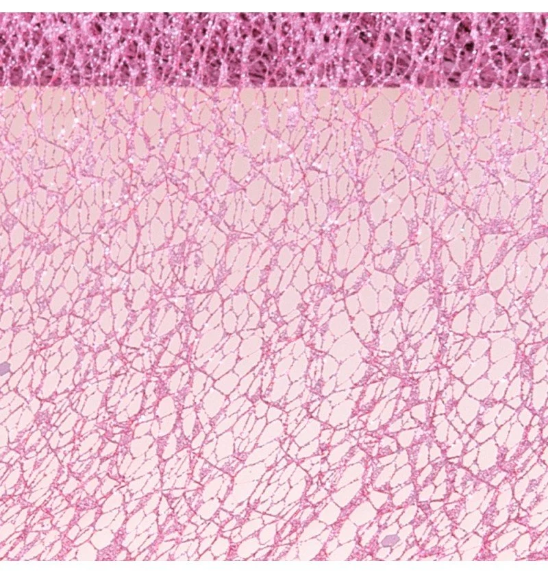 Rosa Honigwabenband Glitter 5m