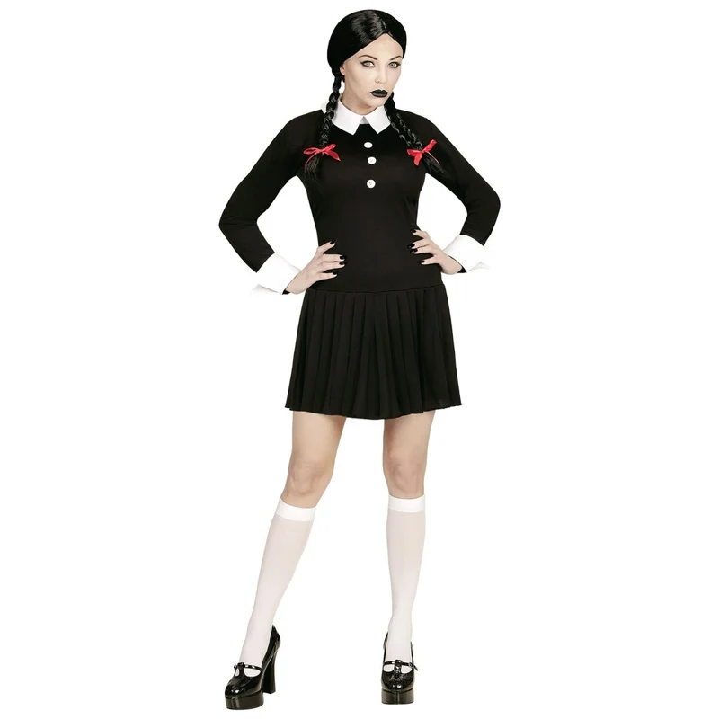 Halloween Kleid Schwarz Weiß Damen