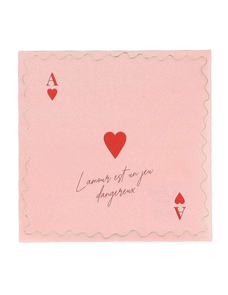 16 Papierservietten Herzdame 33 x 33 cm