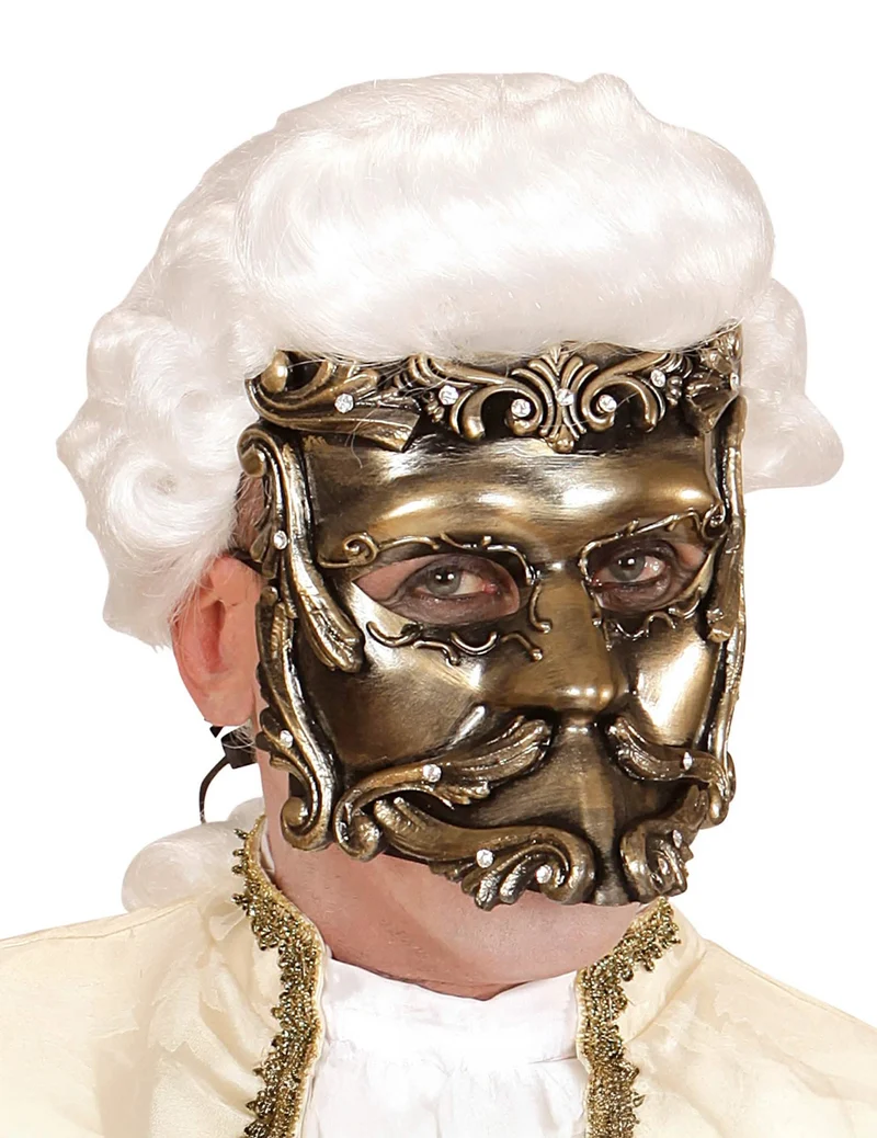 Barock-Maske Bronze für Erwachsene