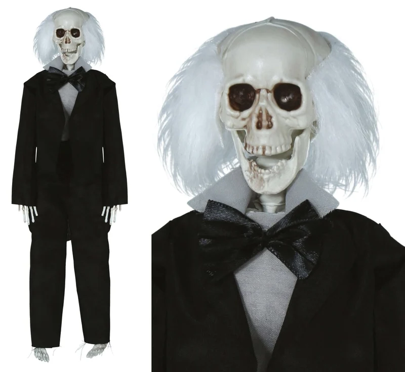 Skelettpuppe Professor mit Anzug 40cm