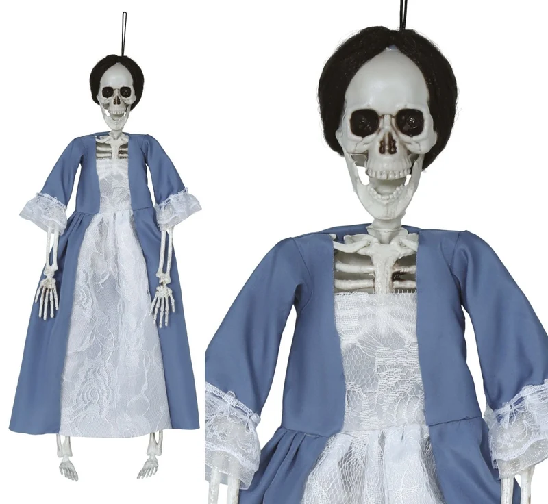 Skelett Hängende Dekoration mit Kleid 40cm