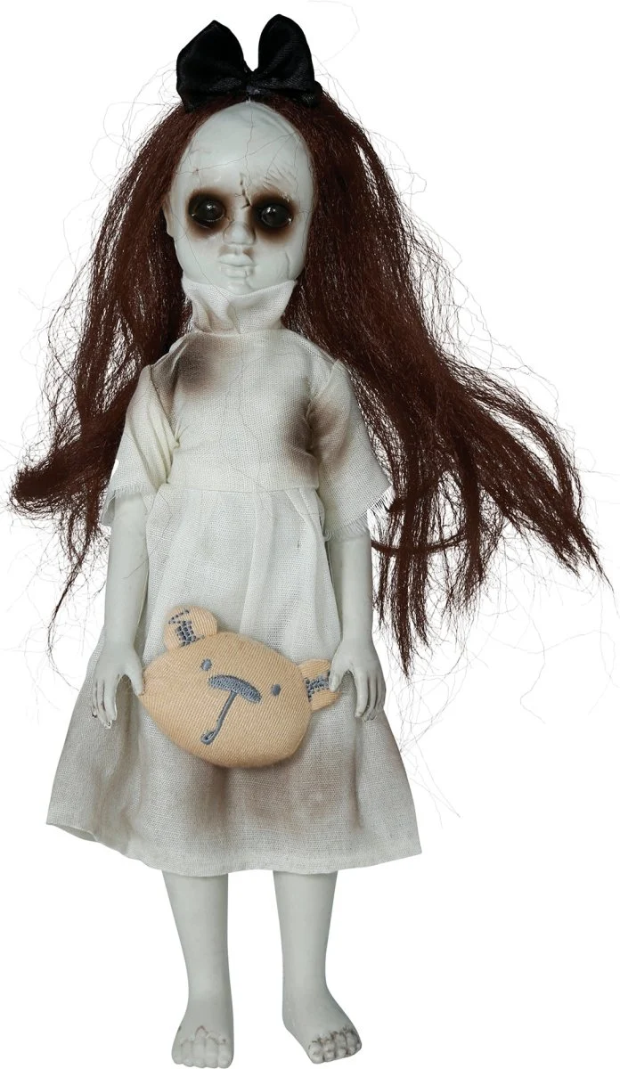Halloween Puppe Mädchen mit Knuddel 30cm
