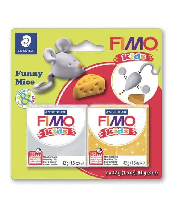 Fimo Kids Maus Set 2 Blöcke