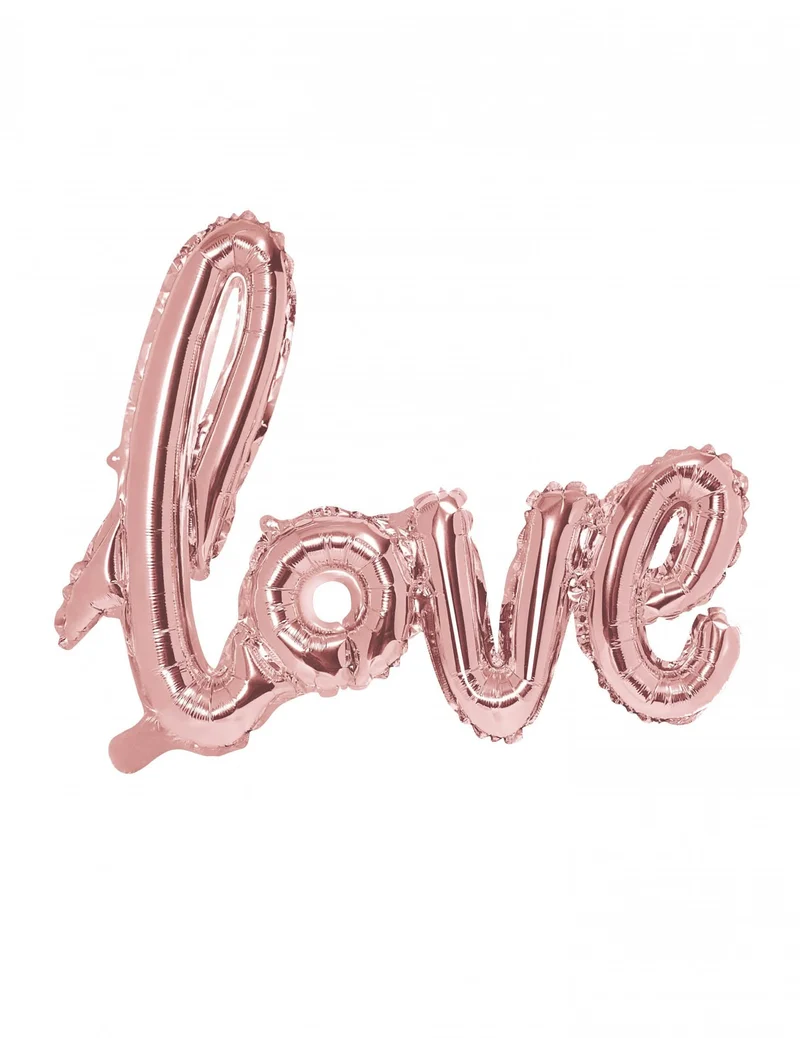 Aluminiumballon LOVE Roségold 73 x 57 cm Hochzeitsdekoration