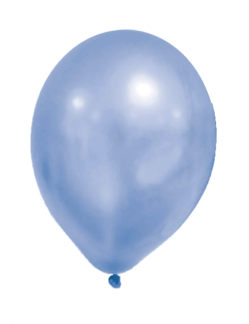 8 metallic blaugraue Latexballons für Geburtstag