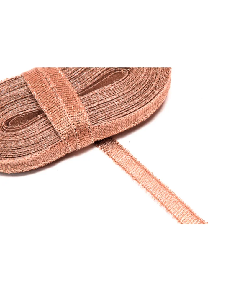 Roségold Metallic-Band 6 mm x 10 m für Dekorationen
