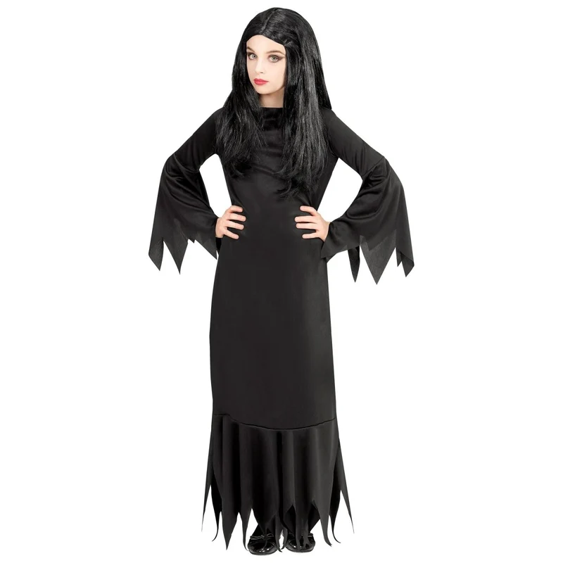 Halloween Kleid Schwarzes Mädchen Mortisia