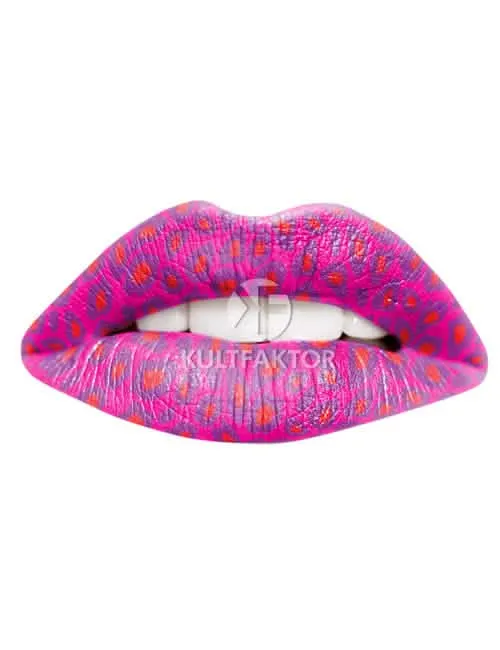 Lippen Tattoo Cheetah Pink