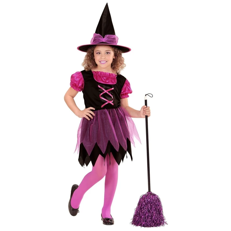 Halloween Kostüm Rosa Mädchen Hexe