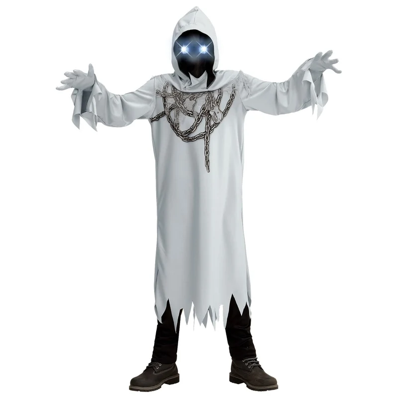 Halloween Kostüm Grau Kind Geist