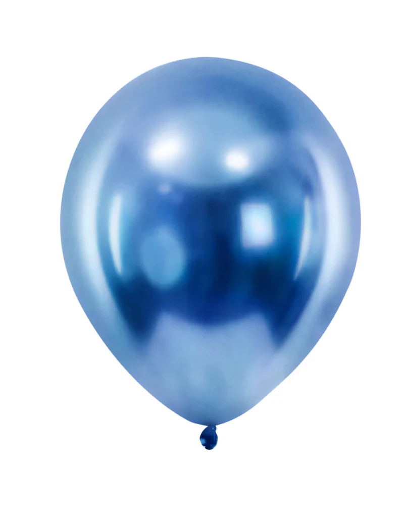 100 Mini-Latexballons metallisch dunkelblau 13 cm Marineblau