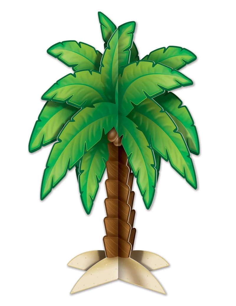 3D DIY Tischdekoration Palme 30 cm aus Karton