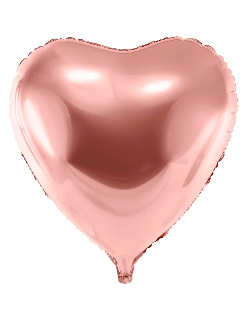 Riesiger roségoldener Herz-Aluminiumballon 73 cm