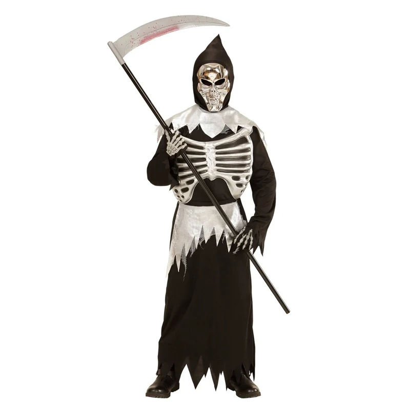 Halloween Kostüm Kind Skinny Reaper 3-teilig