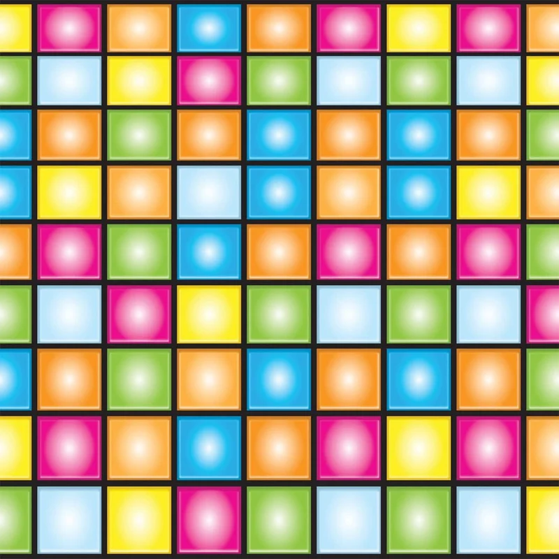 Disco Wanddekoration 9 m x 60 cm Dancefloor-Effekt