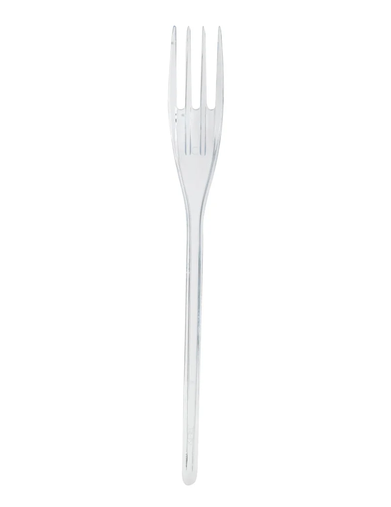 20 transparente Plastikgabeln 18 cm für Tischdekoration