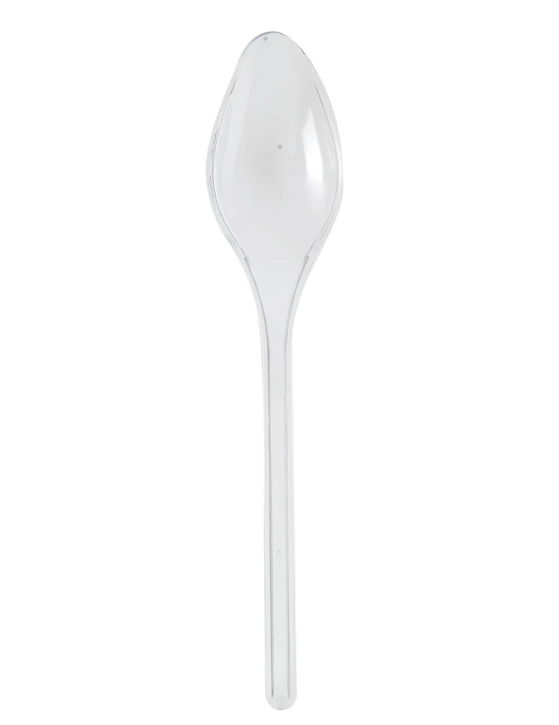 20 große transparente Plastiklöffel 18 cm für Buffet