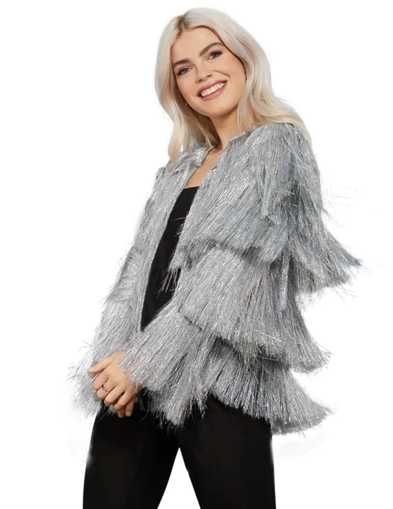 Festivaljacke für Damen silber
