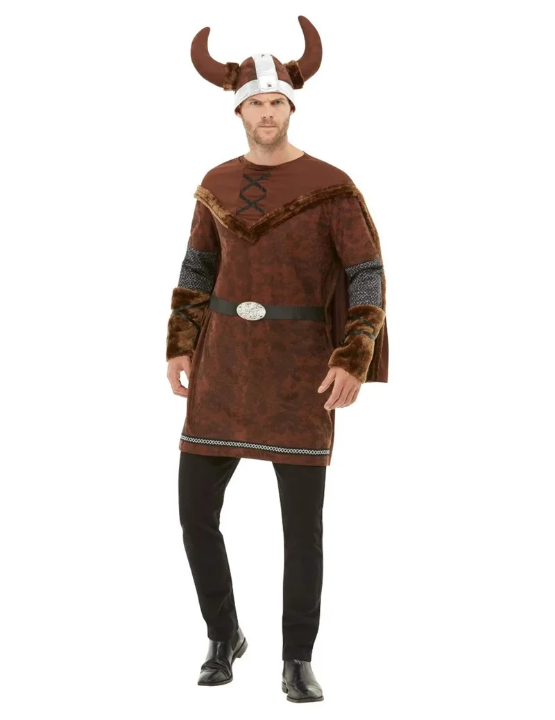 Wikinger-Barbar-Herrenkostüm Fasching braun