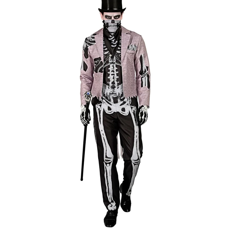 Halloween Kostüm Skelett Bräutigam für Männer