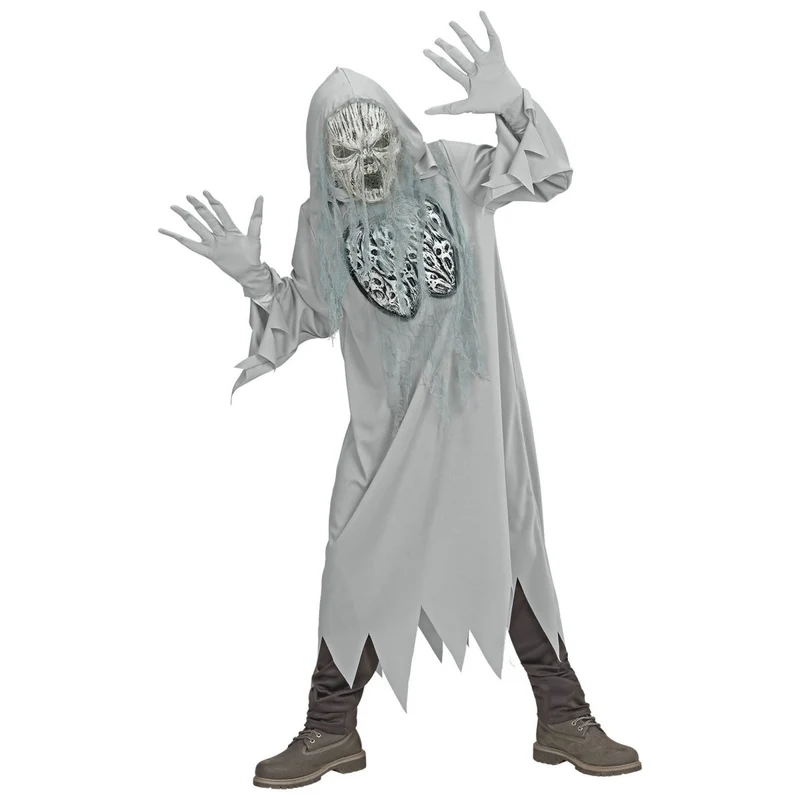 Halloween Kostüm Grau Kind Geist