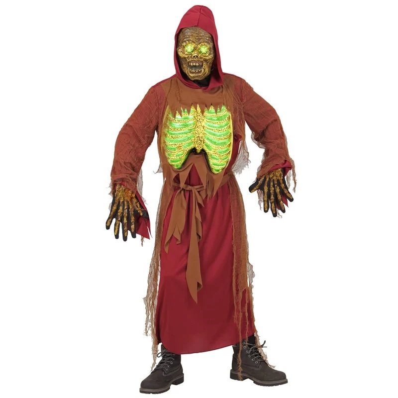 Halloween Kostüm Grün Kind Zombie Skelett