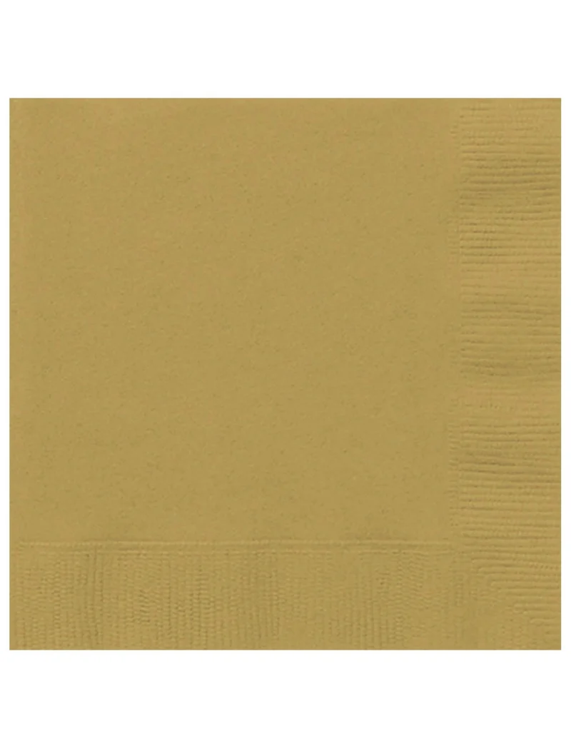 20 goldene Papierservietten 33 x 33 cm festlich