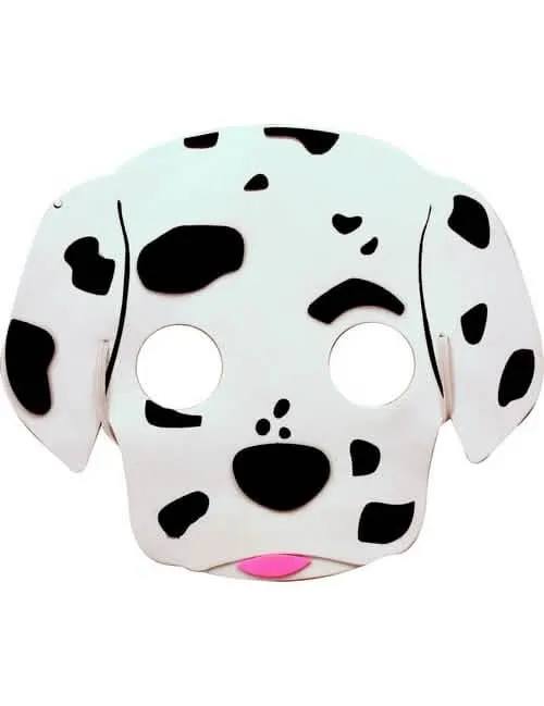 Schwarz-weiße Dalmatiner-Maske für Kinder