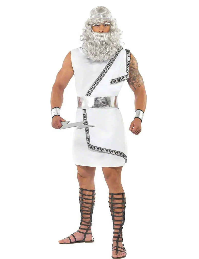 Weißes Zeus-Kostüm für Herren