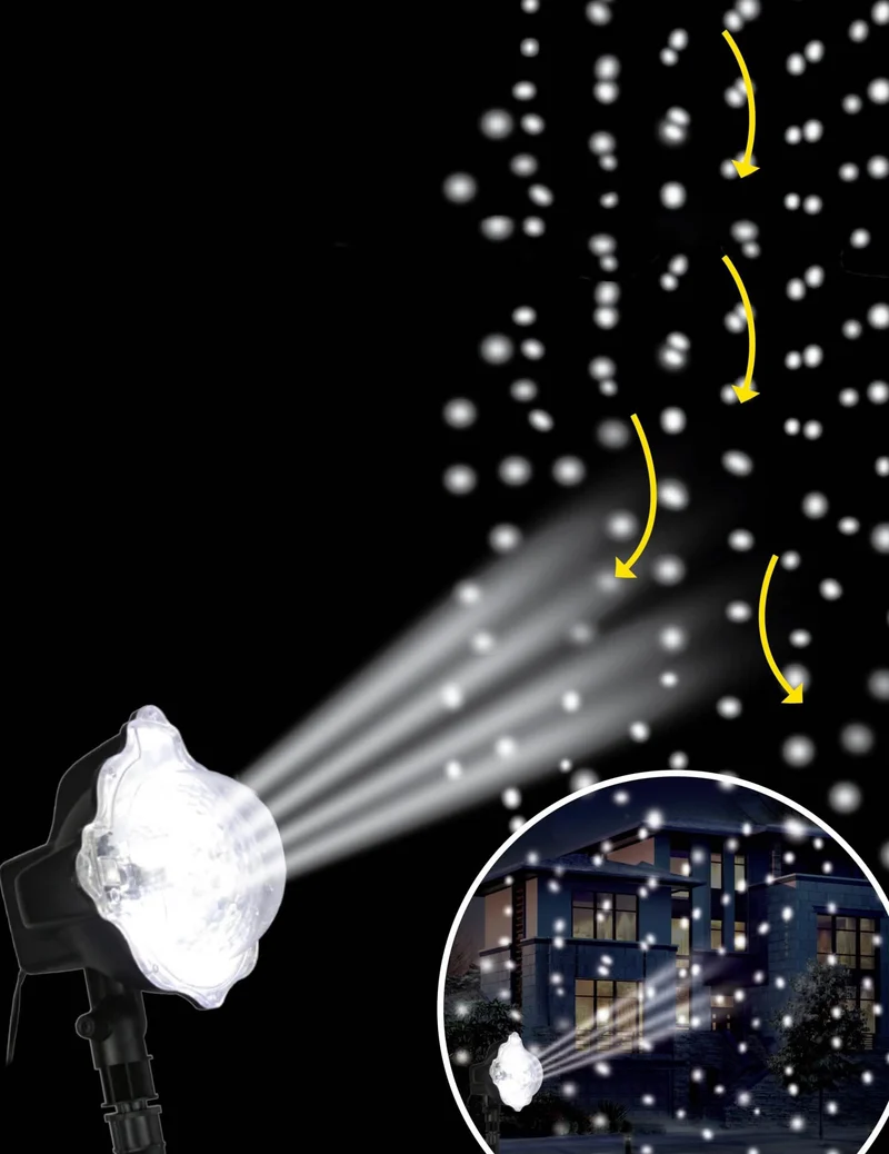 LED-Flutlicht für den Außenbereich mit Schneeeffekt