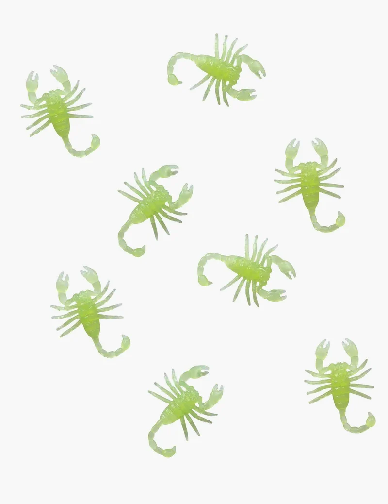 8 phosphoreszierende Skorpione 5 cm