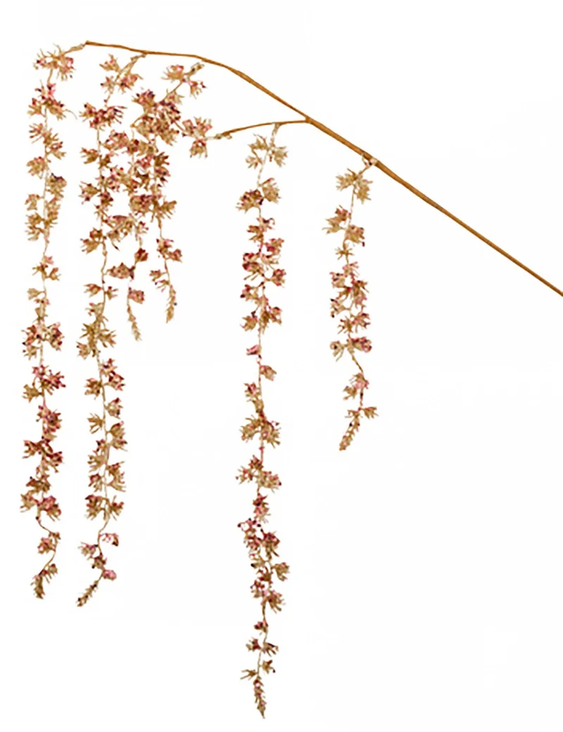 Roségoldene Glitzer-Zweiggirlande 97 cm für märchenhafte Partydekoration