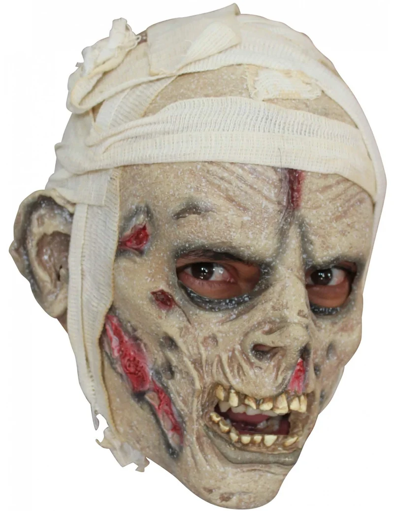 Mumien-Halloween-Maske für Erwachsene bunt