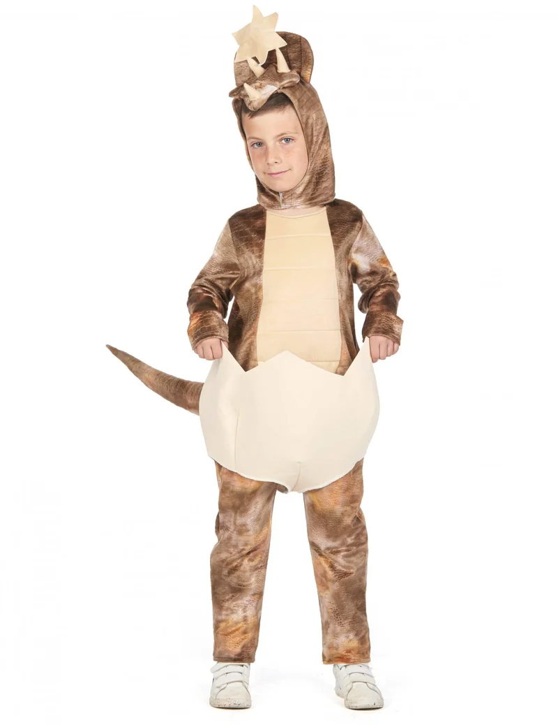 Kostüm Dinosaurier aus dem Ei Braun