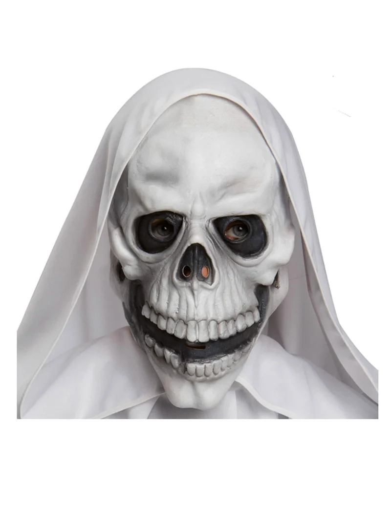 Schädelmaske für Erwachsene Halloween weiß-schwarz