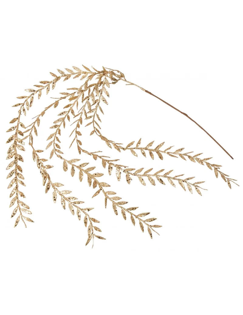 Kupferglitzer-Blätterfall 90 cm für Weihnachten