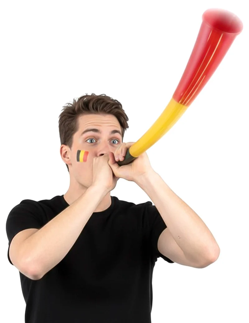 Trikolore Fan Horn Belgien 56 cm laute Stadionfanfare