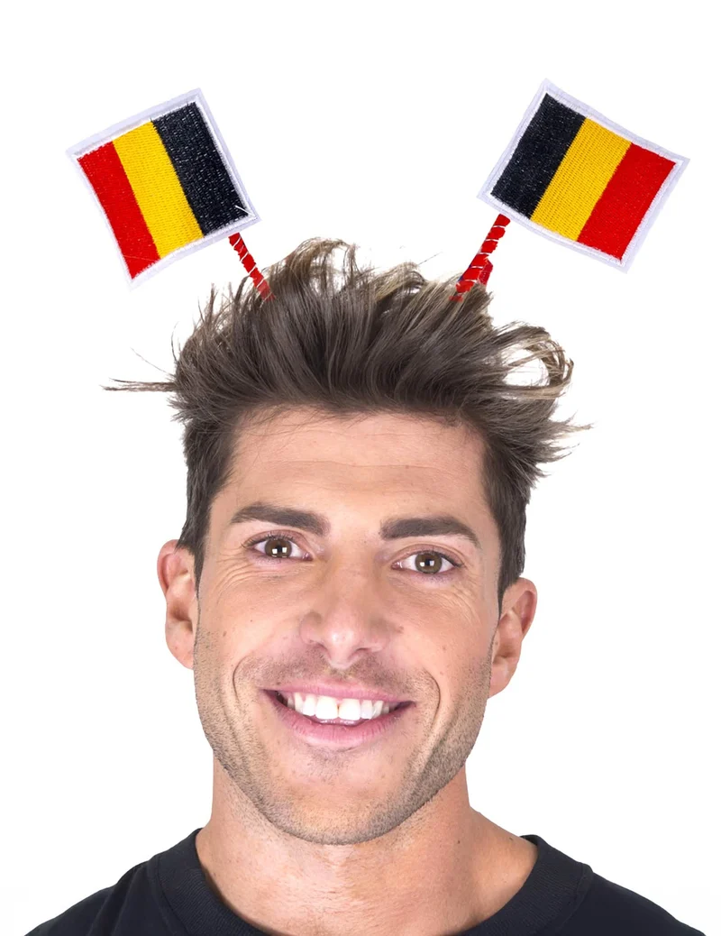 Fan Stirnband Belgien mit Flaggen Erwachsenes Supporter Haarreif