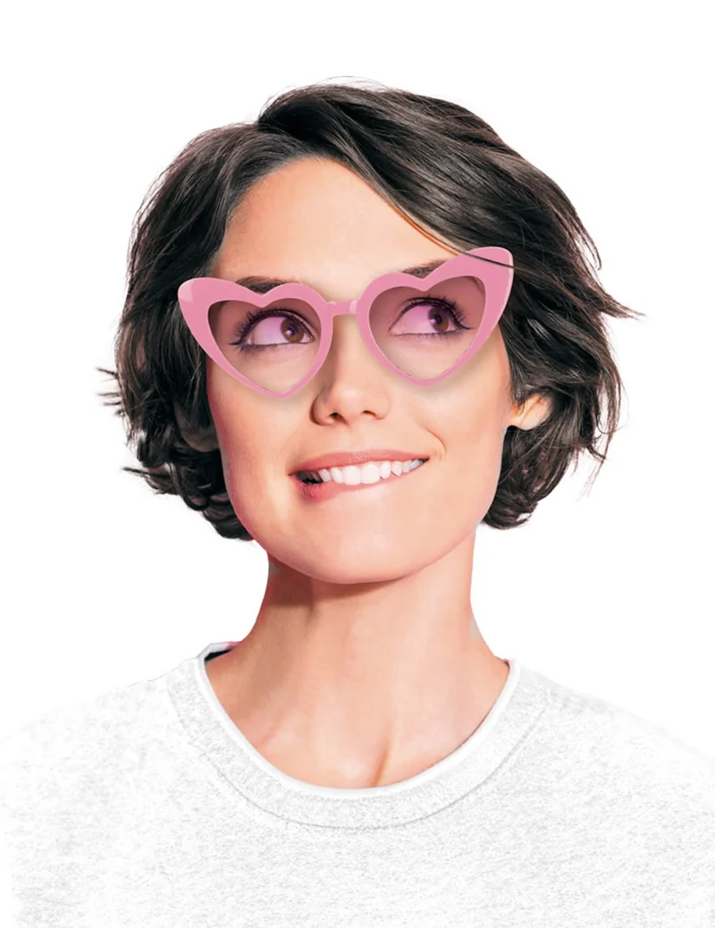Vintage-Herzbrille in Rosa