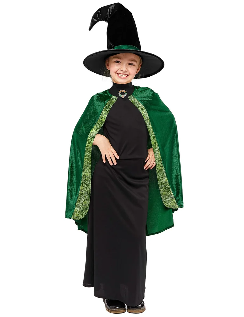 Professor McGonagall Kostüm Harry Potter™ für Kinder grün-schwarz
