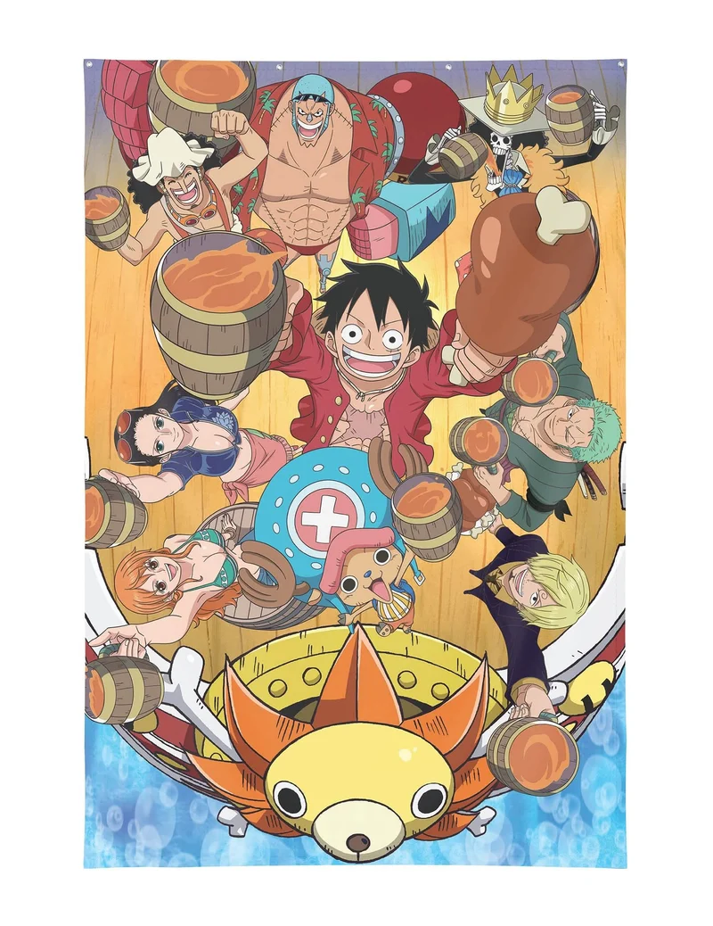 One Piece™ Wanddekoration 125×85 cm mit Metallösen